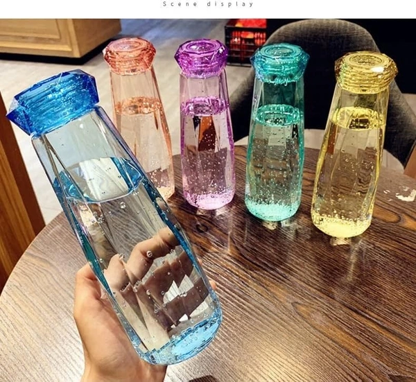 Water Bottle 500ml Transparent Glass Water Bottles BPA Free Frosted Water Bottle with Portable Rope Travel Tea Cup Leakproof