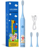 Sonic Electric Toothbrush for Kids with 5 Modes, 3 Brush Heads & Rechargeable Battery, Ultra Soft Nylon Bristles, IPX7 Waterproof, Electric Power Tooth brush