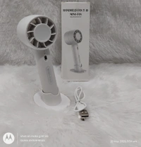 T-10 Handheld Mini Fan, Portable USB Rechargeable Fan With Base - 3 Speed Powerful & Quiet Personal Cooling Blower for Travel/Makeup/Outdoor, Cute Gifts for Women, Girl, Men