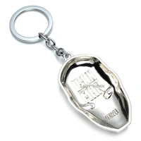 Iron Man Face Mask Silver-Blue Marvel Avengers Superhero Metallic Keyring Key Chain
