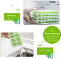  Ice Cube Trays, Silicone Easy-Release and Flexible 14-Ice Trays with Spill-Resistant Removable Lid, BPA Free, Durable and Dishwasher Safe 