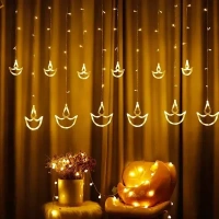 6+6 Diya/Diwali Led Light Curtain