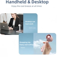 T-10 Handheld Mini Fan, Portable USB Rechargeable Fan With Base - 3 Speed Powerful & Quiet Personal Cooling Blower for Travel/Makeup/Outdoor, Cute Gifts for Women, Girl, Men