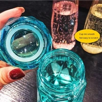 Water Bottle 500ml Transparent Glass Water Bottles BPA Free Frosted Water Bottle with Portable Rope Travel Tea Cup Leakproof