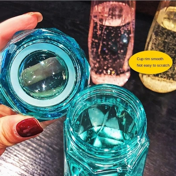 Water Bottle 500ml Transparent Glass Water Bottles BPA Free Frosted Water Bottle with Portable Rope Travel Tea Cup Leakproof