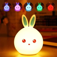 Rabbit Lamp Touch Dimming Bedside Lights Bunny Lamp Tap Lights Kids Night Lights Nursery Night Light Touch Light Kid Night Light