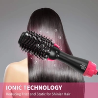 4-in-1 One Step Hair Dryer and Volumizer Hot Air Brush – 1000W Ionic Blow Dryer, Straightener, Curler & Styler with Ceramic Tourmaline Technology for Frizz-Free, Smooth, and Voluminous Hair