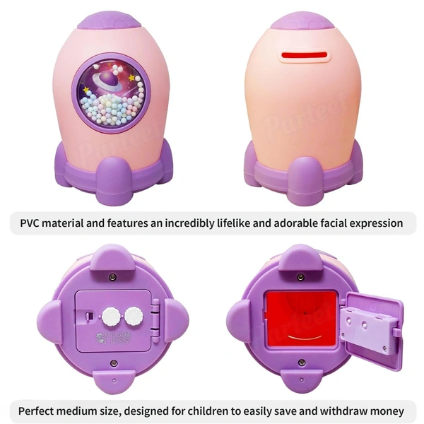Space Piggy Bank for kids with lock and key,Birthday and Return gifts Space Piggy Bank