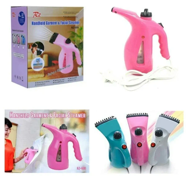  Smart 2 in 1 Portable Handheld Electric Garment and Facial Steamer | Multi-Functional Steamer for Clothes and Skincare | Compact & Travel-Friendly | (Multicolor)