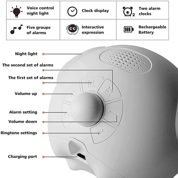 Alarm Clock for Students with Adjustable Brightness