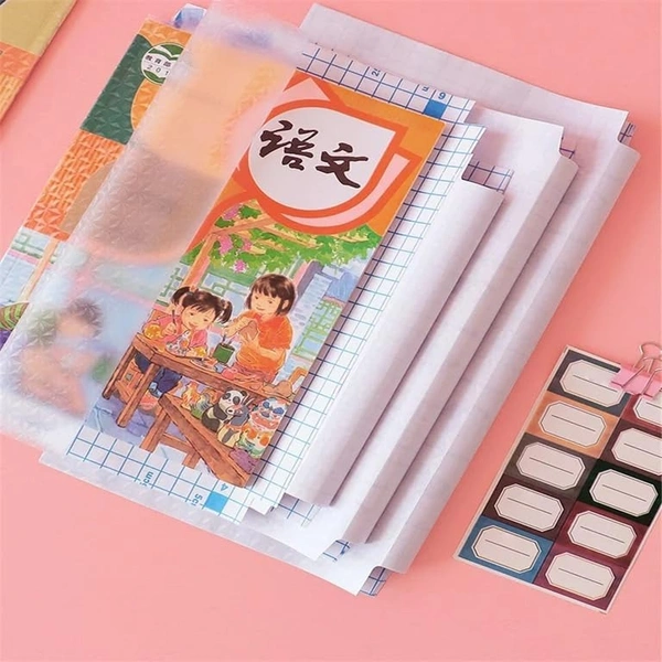 30Pcs Transparent Book Protective Films Waterproof Self-adhesive Book Covers Book Film Text Book Cover Protect your Books, Documents,Presentations Book Cover with Frosted Self-adhesive_ 3 Size