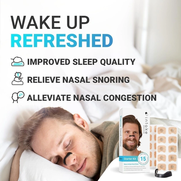 15pc Magnetic Nasal Strips for Breathing | Anti Snoring Nose Clip | Skin Safe Sleep Nasal Strips | Nasal Dilators For Breathing | Instant Releif From Snoring
