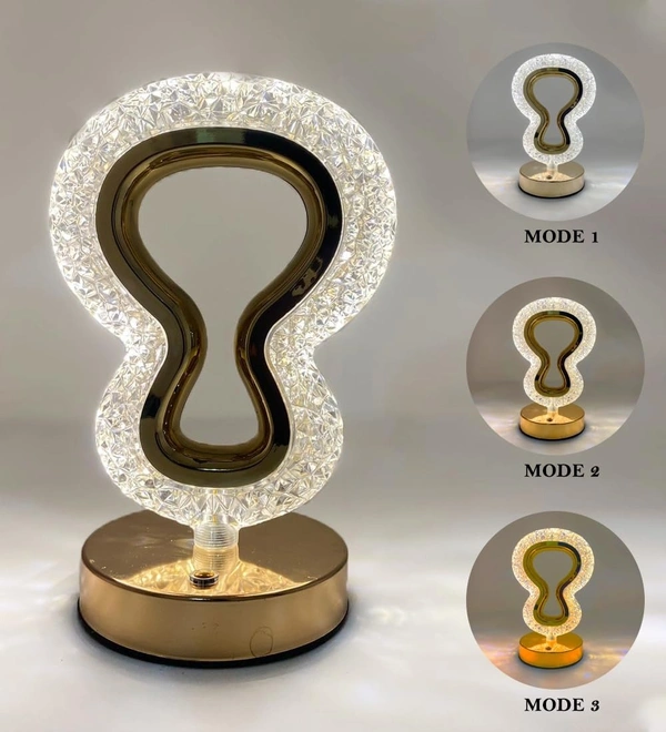 Guitar Shape, Crystal Table Lamp Cordless Luxury LampUSB Rechargeable