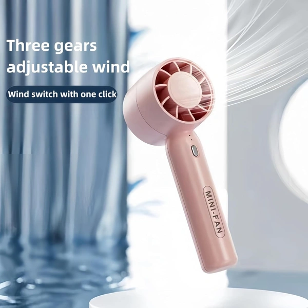 T-10 Handheld Mini Fan, Portable USB Rechargeable Fan With Base - 3 Speed Powerful & Quiet Personal Cooling Blower for Travel/Makeup/Outdoor, Cute Gifts for Women, Girl, Men