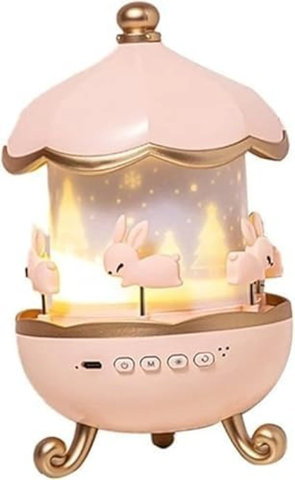 Bunny Night Light Cabin Projector Lamp 360° Rotatable LED Night Lamp for Kids Room Decor, Kids Night Lights for Girls Bedroom 6 Film Shade, Star Projector, USB Powered Birthday Gift for Kids