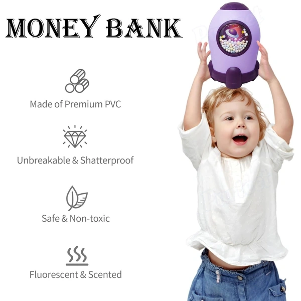 Space Piggy Bank for kids with lock and key,Birthday and Return gifts Space Piggy Bank