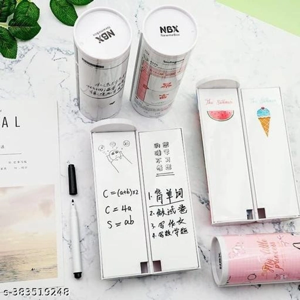 Latest Pencil Box For Girls Kids Multi-Function Pencil Case With Calculator, White Board, Marker & Storage,School Box For Girls Compass Accessories