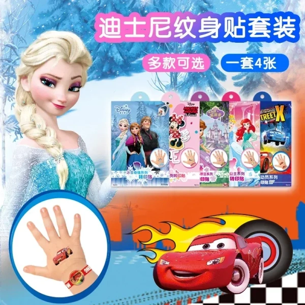 Temporary Tattoo for Kids 8 Sheets Waterproof Temporary Tattoo Cartoon Stickers Birthday Party Gift Toy Toys for Children Toy Story Party Decorations
