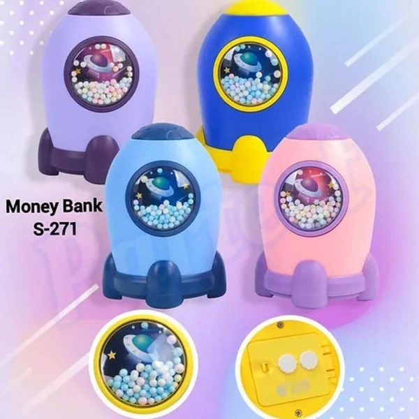Space Piggy Bank for kids with lock and key,Birthday and Return gifts Space Piggy Bank