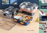 3 Compartment lunch box Stainless Steel 