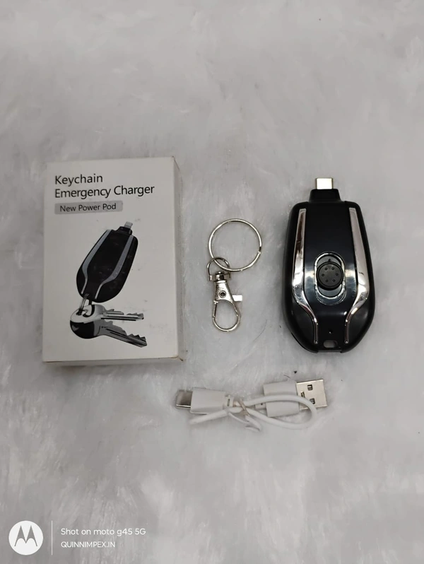  (Type C) Emergency Charger, Keychain Phone Charger, Fast Finger 1200mah Charging, Key Ring Cell Phone Charger, Compatible with All Android Smart Phones for Travel (Type C)