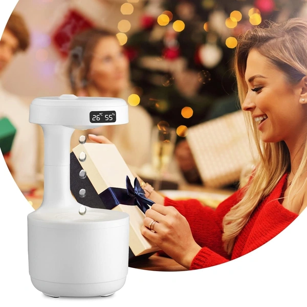 The Floating water machine, or anti-gravity humidifier 2024 Upgrade Cool Mist Desktop with LED Clock Display, Auto Shutdown Power-Off. 800 ml