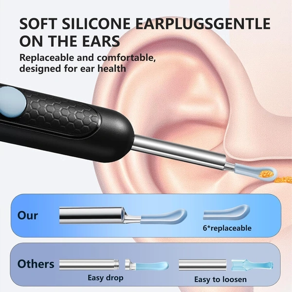 Ear Wax Removal Tool with 1080P HD Camera, LED Light Otoscope Ear Cleaner Kit, Endoscope Earwax Remover for iPhone & Android, Ear Cleaning Camera Tool for Adults & Kids (Multicolor)