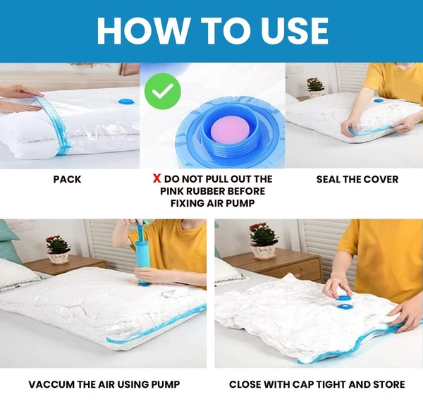 Vacuum Bags, Clothes Storage Bag 5 Pc