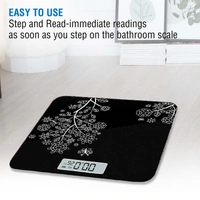 Flora Digital Weight Scale for body weight, LCD Panel, Electronic Weighing scale with thick tempered glass, High Precision Sensors accurate weight machine