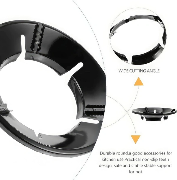  Black Gas Saver Burner Stand Gas Chula Burner Gas Saver Stand Jali Ring Fire & Windproof Energy Saving, Gas Chula Support