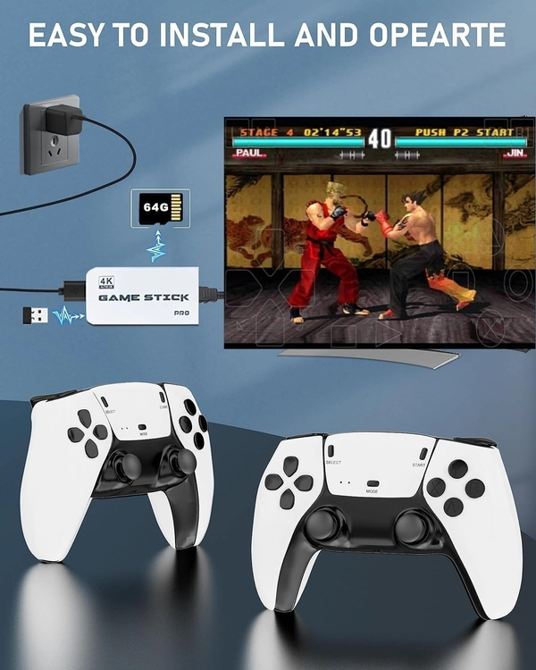 M15 PS5 Wireless Video Game Console, 4K HD Game Stick for TV, Retro Gaming System