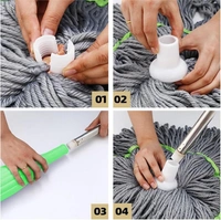  2 in 1 Dehydrated Mop, Self-Wringing Twist Mops for Floor Cleaning, 360 Degree Spin Round Wall Cleaning Mop, Microfiber Ecloth Mop Wet and Dry for Bathroom Floor Wall Bed
