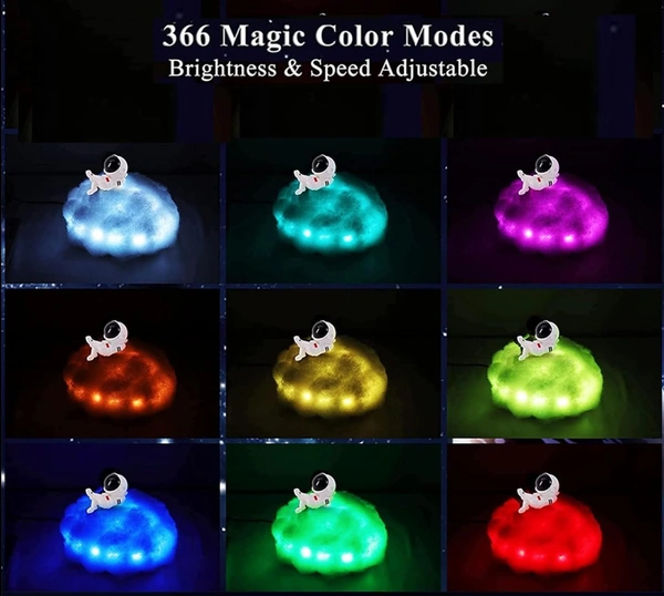  Colourful Cloud Astronaut Chilling Lamp