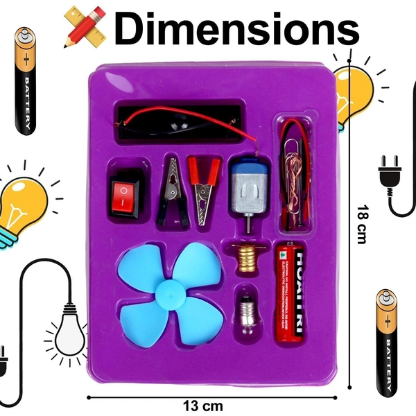 Science School Projects Experiment Kits/Fan Light Bulb and Motor Electric Circuit Physics/Manual Activity DIY Science Experiment