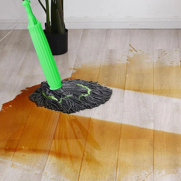  2 in 1 Dehydrated Mop, Self-Wringing Twist Mops for Floor Cleaning, 360 Degree Spin Round Wall Cleaning Mop, Microfiber Ecloth Mop Wet and Dry for Bathroom Floor Wall Bed