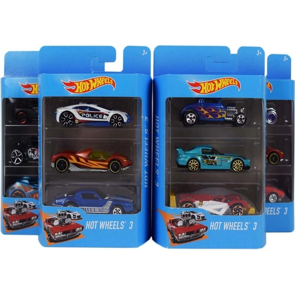 Hot Wheels 3 Cars Set, Designs May Vary- Multi Color