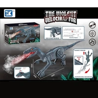Walking Dinosaur Toys - The Realistic Veleceraptor Dinosaur Toy with Roaring Function, Simulation Flame Mist Spray and Realistic Sounds Actions Best Gift for Kids