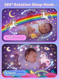  Bunny Carousel Night Light Projector ! Star Light Projector ! Musical Carousel Design with Films ! Lighting Modes ! Rotating LED Lamp