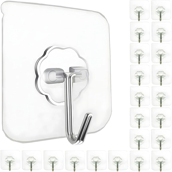 Wall Hooks for Hanging Strong Hook for Wall Hanging Hook Without Drill Self Adhesive Hooks for Wall Heavy Duty Wall Stick Hook Wall Hanger Hook 