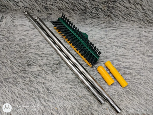 Bathroom Cleaning Brush with Wiper 3 in 1 Tiles Cleaning Brush Floor Scrub Bathroom Brush with Long Handle 120° Rotate Bathroom Floor Cleaning Brush Home Kitchen (3 in 1 Brush)