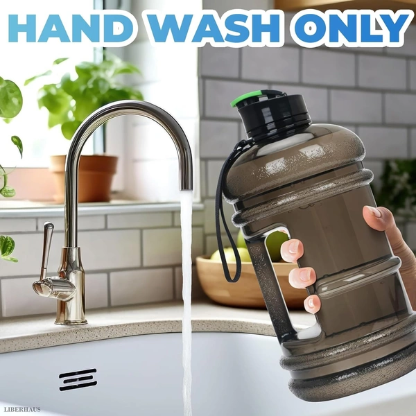 2.2L Water Bottle 75oz Half Gallon Capacity Leakproof BPA Free Odorless Material Solid Jug Daily Hydration Gym Fitness Athletic Gear Sports Water Bottle for Camping Hiking Outdoor Activities