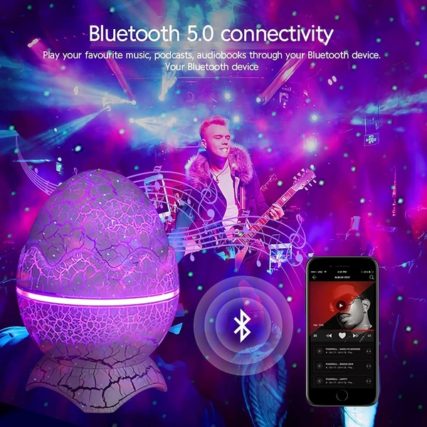 Dianasour egg galaxy projecter With Bluetooth Speaker 