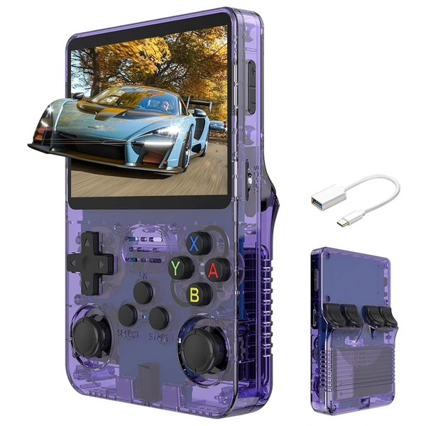 World R36S Retro Handheld Video Game Console 3.5 inch Retro Handheld Video Games Consoles Built-in Rechargeable Battery Portable Style Preinstalled Hand Held Game Consoles