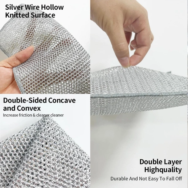  Double Layer Stainless Steel Scrubber Juna
