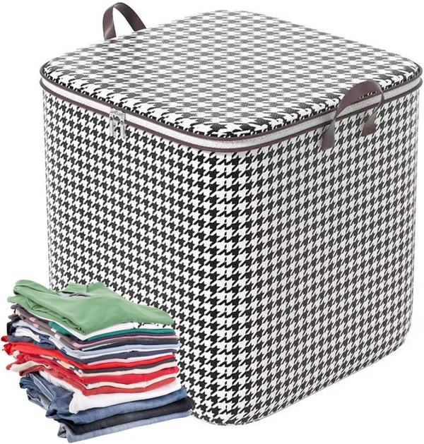 180L Foldable Blanket Storage Bag with Reinforced Handle/Sturdy Zipper Organization for Bedroom, Closet, Comforters, Pillows, Toys