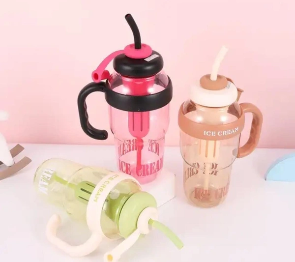 Fruit Infuser Detox Ice Cream Theme Sipper Bottle, BPA-Free Stylish Water Bottle, Fruit Detox Bottle