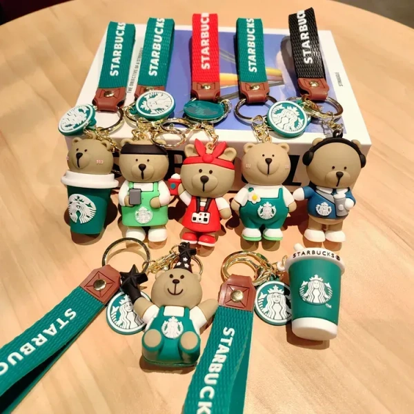 Cute Bear Doll Car Keychain Pendant Gift - Designer Milk Keychain Accessory, Best Seller!