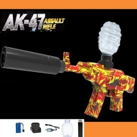 Ak47 Gel Ball Bullet Blaster Toy Gun with Fire Flashing Light