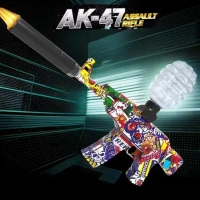 Ak47 Gel Ball Bullet Blaster Toy Gun with Fire Flashing Light