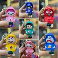  Mood Swings Keychain – Cute Face Changing Doll, Anime Cartoon Keychain, Expressive Flip Emotion Keyring for Men, Women, Teens 